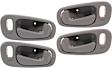 Front and Rear, Driver and Passenger Side Interior Door Handles, Gray, With Door Lock Hole, For Models With Power Door Locks