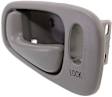 Front and Rear, Driver and Passenger Side Interior Door Handles, Gray, With Door Lock Hole, For Models With Power Door Locks