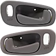 Front or Rear, Driver and Passenger Side Interior Door Handles, Gray, With Door Lock Hole, For Models With Power Door Locks
