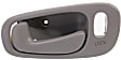 Front or Rear, Driver and Passenger Side Interior Door Handles, Gray, With Door Lock Hole, For Models With Power Door Locks