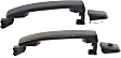 Front and Rear, Driver or Passenger Side Exterior Door Handles, Smooth Black, Front Driver Side - With Key Hole; Front Passenger Side or Rear Driver or Passenger Side - Without Key Hole