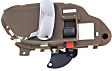 Front and Rear, Driver and Passenger Side Interior Door Handles, Beige bezel with chrome lever, With door lock button