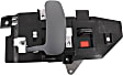 Front, Driver and Passenger Side Interior Door Handles, Gray, With Door Lock Button