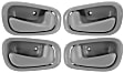 Front and Rear, Driver and Passenger Side Interior Door Handles, Gray, Without Door Lock Hole, For Models With Manual Door Locks