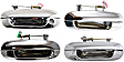 Front and Rear, Driver and Passenger Side Chrome Exterior Door Handle, Front Driver Side - With Key Hole; Front Passenger Side and Rear Driver and Passenger Side - Without Key Hole, Sport Utility
