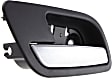 2013 Chevrolet Tahoe - Front and Rear, Driver and Passenger Side Chrome Lever with Black Bezel Interior Door Handle, Without Door Lock Hole