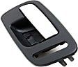 Front, Driver and Passenger Side Interior Door Handles, Chrome Lever with Black Bezel, Without Door Lock Hole