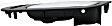 Front, Driver and Passenger Side Interior Door Handles, Chrome Lever with Black Bezel, Without Door Lock Hole
