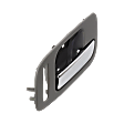 Front and Rear, Driver and Passenger Side Interior Door Handles, Gray Bezel with Chrome Lever, Without Door Lock Hole