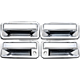 Front and Rear, Driver and Passenger Side Exterior Door Handles, Chrome, Front Driver and Passenger Side - With Key Hole; Rear Driver and Passenger Side - Without Key Hole