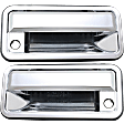 Front, Driver and Passenger Side Chrome Exterior Door Handle, With Key Hole