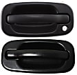 Front, Driver and Passenger Side Exterior Door Handles, Textured Black, Driver Side - with door lock hole, Passenger Side - without door lock hole