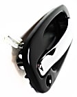 Front, Driver and Passenger Side Chrome Lever with Smooth Black Bezel Exterior Door Handle, With Key Hole