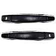 Front, Driver and Passenger Side Textured Black Exterior Door Handle, With Key Hole