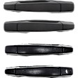 2007-2014 GMC Sierra 2500 HD - Front and Rear, Driver and Passenger Side Exterior Door Handles, Textured Black, Front Driver Side - With Key Hole; Front Passenger Side and Rear Driver and Passenger Side - Without Key Hole