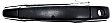 Front, Driver and Passenger Side Exterior Door Handles, Textured Black, Driver Side - With Key Hole; Passenger Side - Without Key Hole