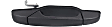 Front, Driver and Passenger Side Exterior Door Handles, Textured Black, Driver Side - With Key Hole; Passenger Side - Without Key Hole
