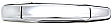 Front and Rear, Driver and Passenger Side Chrome Exterior Door Handle, Front Driver and Passenger Side - With Key Hole; Rear Driver and Passenger Side - Without Key Hole