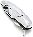 Front and Rear, Driver and Passenger Side Chrome Exterior Door Handle, Front Driver and Passenger Side - With Key Hole; Rear Driver and Passenger Side - Without Key Hole