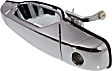 Front and Rear, Driver and Passenger Side Chrome Exterior Door Handle, Front Driver Side - With Key Hole; Front Passenger Side or Rear Driver or Passenger Side - Without Key Hole