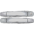 Front, Driver and Passenger Side Chrome Exterior Door Handle, Front Driver Side - With Key Hole; Rear Driver Side - Without Key Hole