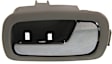 Front and Rear, Driver and Passenger Side Gray bezel with chrome lever Interior Door Handle, Sedan