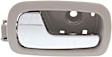 Front and Rear, Driver and Passenger Side Gray bezel with chrome lever Interior Door Handle, Sedan