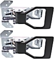 Front, Driver and Passenger Side Interior Door Handles, Chrome, Without Door Lock Hole