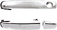 Front and Rear, Driver and Passenger Side Exterior Door Handles, Chrome, Front Driver Side - With Key Hole; Front Passenger Side and Rear Driver and Passenger Side - Without Key Hole
