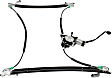 Front, Driver and Passenger Side Power Window Regulator, With Motor
