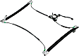 Front, Driver and Passenger Side Power Window Regulator, With Motor