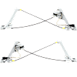 Front, Driver and Passenger Side Power Window Regulator, With Motor
