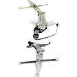 Front, Driver and Passenger Side Power Window Regulator, With Motor