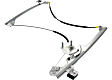 Front, Driver and Passenger Side Manual Window Regulator, Without Motor
