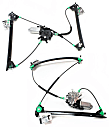 Front, Driver and Passenger Side Power Window Regulator, With Motor