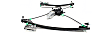 Front, Driver and Passenger Side Power Window Regulator, With Motor