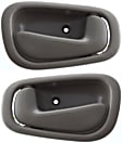 Front or Rear, Driver and Passenger Side Interior Door Handles, Gray, Without Door Lock Hole, For Models With Manual Door Locks