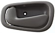 Front or Rear, Driver and Passenger Side Interior Door Handles, Gray, Without Door Lock Hole, For Models With Manual Door Locks