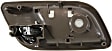 Front and Rear, Driver and Passenger Side Interior Door Handles, Brown bezel with chrome lever, Without Door Lock Hole