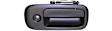 Rear, Driver and Passenger Side Smooth Black Exterior Door Handle, With Key Hole