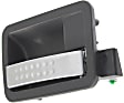 Front or Rear, Driver and Passenger Side Interior Door Handles, Black, Without Door Lock Hole