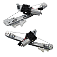 Rear, Driver and Passenger Side Power Window Regulator, With Motor