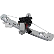 Rear, Driver and Passenger Side Power Window Regulator, With Motor