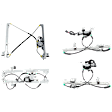 Front and Rear, Driver and Passenger Side Power Window Regulator, With Motor