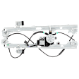 Front and Rear, Driver and Passenger Side Power Window Regulator, With Motor