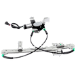 Front And Rear, Passenger Side Power Window Regulator, With Motor