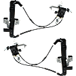 Rear, Driver and Passenger Side Power Window Regulator, With Motor