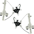 Rear, Driver and Passenger Side Power Window Regulator, With Motor