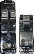 Front, Driver and Passenger Side Window Switches, Black