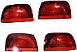 Driver and Passenger Side, Inner and Outer Halogen Tail Light, With bulb(s), OE Replacement